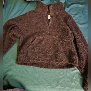 Cozy Black Half-Zip Women's Sweater